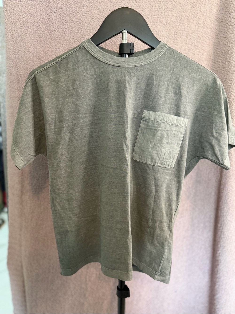 Zara Kids Size 7 Gray Washed Pocket T-Shirt Boys Oversized Tee